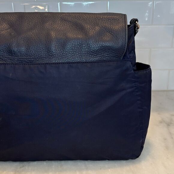 Tory Burch Crossbody Thea Nylon & Leather Weekender Diaper Baby Messenger Bag - Picture 6 of 16